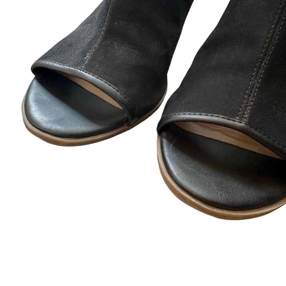 Franco Fortini | Size 9.5 Aniston Leather Peep Toe Block Heel Buckle Strap - Picture 2 of 11